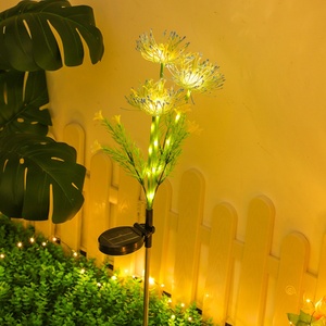 Lampada Solare a Forma di Fiore di Tarassaco Sintetico per Giardino, Decorazione Esterna per Cortile e Prato - Product Image 4