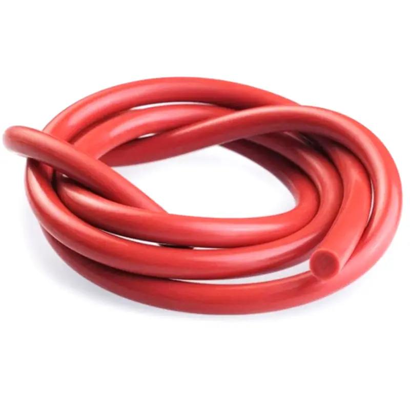 Kabel silikon tali karet ekstrusi bulat warna merah