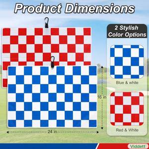 Serviette de golf en microfibre de haute qualité, tissée en nid d'abeille, avec logo brodé personnalisé - Product Image 2