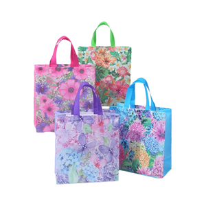 Chengrui Reusable Non-Woven Handbag Valentine's Day <b>Flower</b> Birthday <b>Gift</b> Packaging <b>Bag</b> Hot Stamped 29x27x12 - Product Image 4