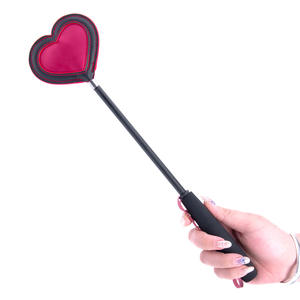 SM ไม้เทนนิสหนังรูปหัวใจสำหรับผู้ชายและผู้หญิงผู้ใหญ่อุปกรณ์เซ็กซ์แบบคู่ - Product Image 5