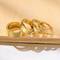 Hochglanzpolierter Roségold-Plattierter Wolframstahl Glatter Abgeschrägter Schlichter Ring 2mm 4mm 6mm 8mm Trendiger Unisex-Ring