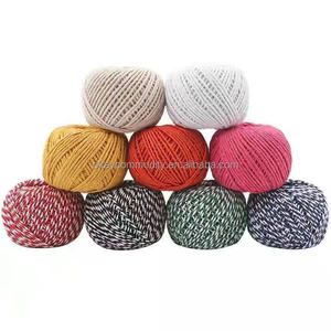 OKAY Vente en gros de ficelle en coton rayée de 1,5 mm et 2 mm sur <span class=keywords><strong>bobine</strong></span> pour emballage cadeau, pâtisserie, artisanat et décoration de fêtes - Product Image 2