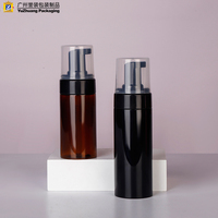 Bouteilles de mousse en stock d'usine 100ml 150ml 200ml 220ml 250ml transparentes avec pompe dorée, flacon en plastique pour mousse 5oz 8oz, contenant cosmétique