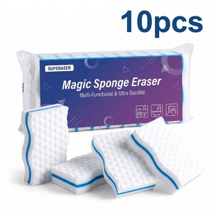 Éponge magique ergonomique en mélamine en forme de vague, éponge de nettoyage nano double couche pour les taches de cuisine, de salle de bain et domestiques - Product Image 1