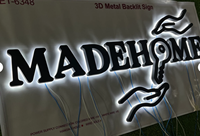 Enseigne publicitaire en lettres 3D en métal avec tube LED, étanche IP65, pour noms d'entreprises, écoles, magasins, commerces extérieurs, bureaux, bâtiments