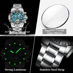 POEDAGAR 1423 Business <b>Watch</b> <b>For</b> Man Hollow Tourbillon Automatic <b>Men's</b> <b>Watches</b> Date Week <b>Mechanical</b> Stainless Steel <b>Men</b> 2026 - Product Image 6