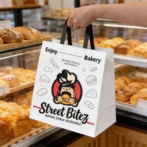 Custom Eco-Friendly Handmade Kraft Paper Food Packaging <b>Bag</b> Biodegradable <b>Waterproof</b> Magnetic Closure Custom Printed Logo - Product Image 2
