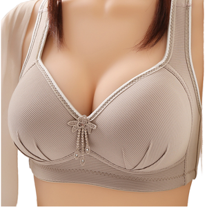 Sujetador Push-Up Personalizado para Mujer, Cómodo, Sin Costuras, de Punto Acanalado, con Tirantes Anchos, Bralette Sin Varillas con Elegante Colgante - Product Image 1