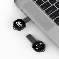 Flash Drive USB 2.0 Desain Lampu LED Logam Terbaru dengan Logo Kustom 4GB/8GB/16GB/32GB Bentuk Kunci Menyala