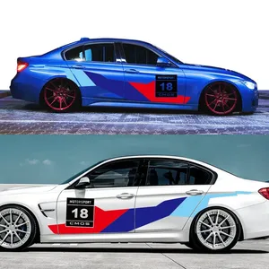 Adesivi in vinile per <span class=keywords><strong>auto</strong></span>, decorazioni laterali, grafiche da corsa, accessori <span class=keywords><strong>auto</strong></span> per BMW E46 E90 E60 F30 F10 X3 F25 M3 E30 E36 E92 G20 - Product Image 2
