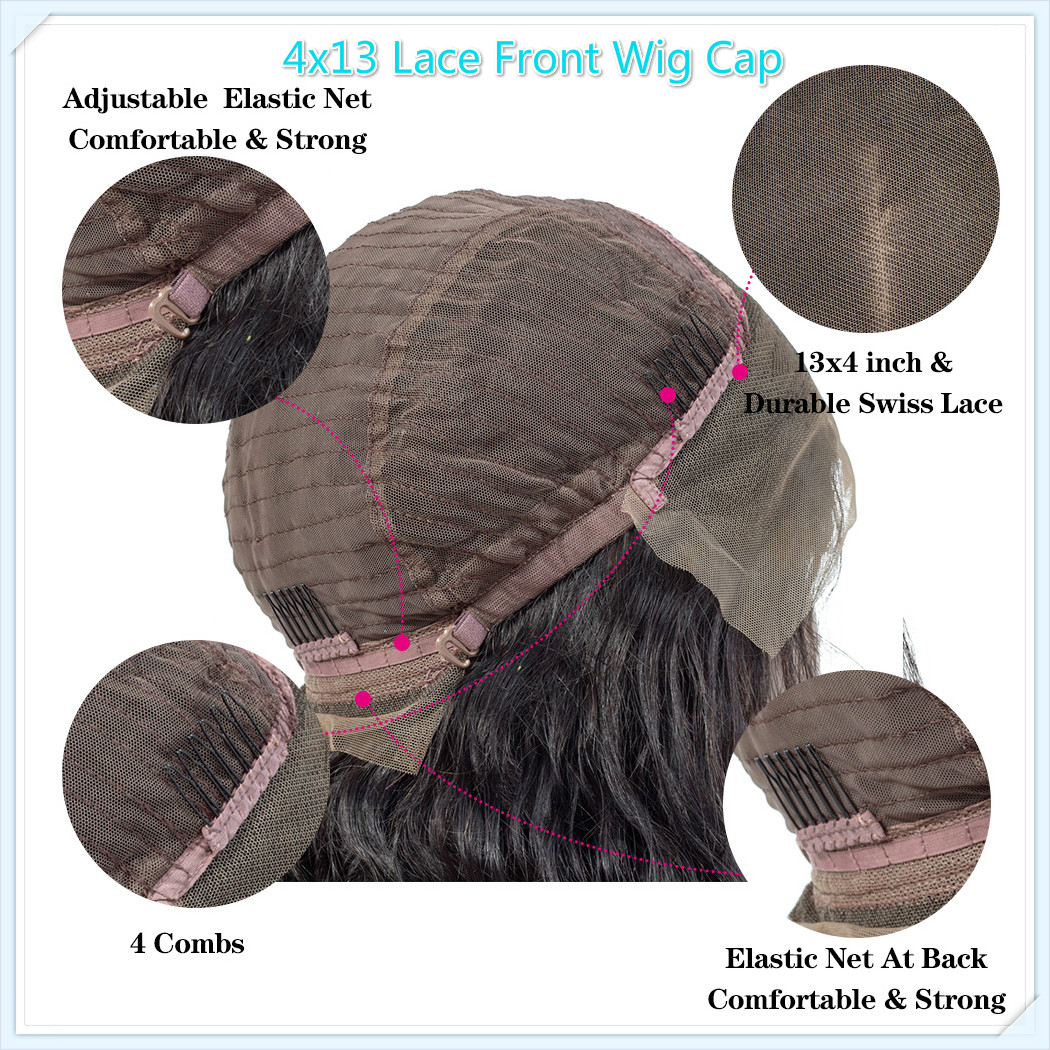 วิกผมลูกไม้ด้านหน้า4x13