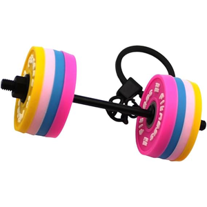 Llavero Metálico de Alta Gama con Detalles Superiores, Juego de Llaveros Desmontables con Placa de Silicona y Mancuerna para Amantes del Fitness y el Gimnasio de Élite, Envío Rápido - Product Image 1