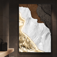 Bande lumineuse LED abstraite luxueuse, style Wabi-Sabi, lignes artistiques pour couloirs, entrées, peinture sur cristal