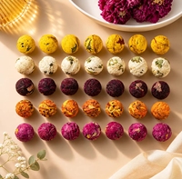 Boules de thé aux fleurs chinoises séchées, thé fleuri pur fait à la main