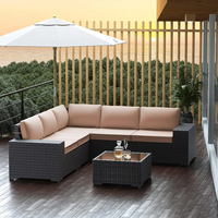 Offre Spéciale 5 pièces canapé d'extérieur combinaison rotin imperméable terrasse canapé