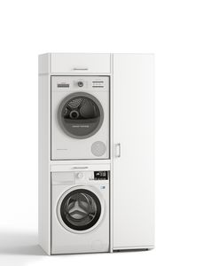 Disposition de placard pour <span class=keywords><strong>sèche</strong></span>-<span class=keywords><strong>linge</strong></span> sur le dessus de la <span class=keywords><strong>machine</strong></span> <span class=keywords><strong>à</strong></span> <span class=keywords><strong>laver</strong></span> | Avec armoire supérieure horizontale & 45 cm (L) Armoire de rangement 112x207x65 cm - Product Image 3