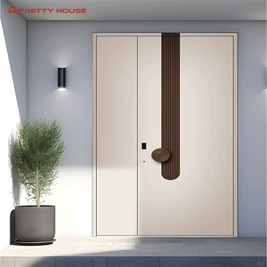 أحدث تصميم لباب الأرض للفنادق والفيلات الحديثة باب دخول مقاوم للإعصار - Product Image 1