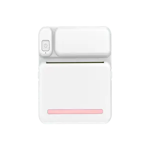 Impressora térmica sem tinta recarregável BT para etiquetas fotográficas, mini impressora portátil sem fio
