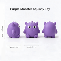 Lot de 6 jouets sensoriels anti-stress à montée lente en forme de monstres mignons pour enfants et adultes