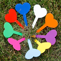 Nouveau jardin plante coeur étiquette 100 pièces/paquet étanche Pot de fleur étiquettes plantes bâton-Type Pot de fleur étiquettes choix