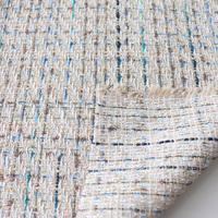 2025 Luxusmarke Neueste Mode Fancy Italy Stretch garn Gefärbtes Jacquard Hacci Gewebe mit Metallic Silber garn für Damen