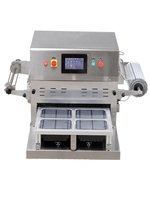 Machine de scellage thermique automatique pneumatique pour barquettes carrées de restauration rapide, vente directe d'usine Wanhe, machine à injection d'azote gazeux