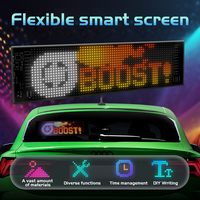 Panneaux matriciels LED programmables pour voitures, camions, fourgonnettes - Écrans souples pleine couleur, autocollants de voiture, écrans, éclairage décoratif, Bluetooth