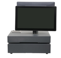 Tout en un écran tactile pos machine système pos avec imprimante windows os