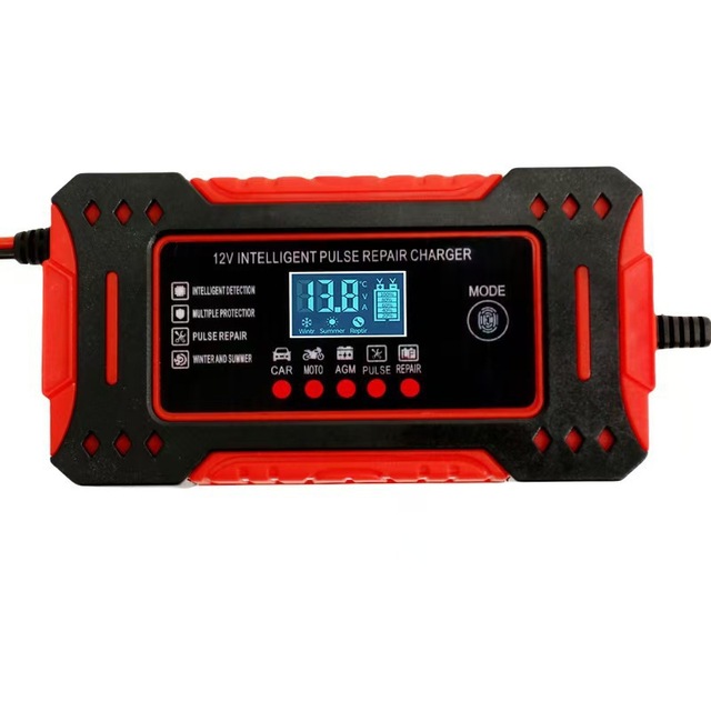 12V 6A Intelligent Battery Charger - Universal Car/Motorcycle Charger Lead Acid Battery AC DC (Various Plug Type Available)