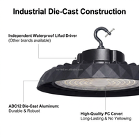 Projecteur LED UFO à haute luminosité AC120-277V 54000lm 300W avec couvercle en PC pour grand entrepôt