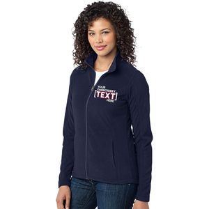 Custom Women's Custom Embroidered Lightweight Fleece <b>Jacket</b> <b>Zip</b> <b>Up</b> Outerwear - Product Image 1