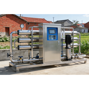 Équipement de purification d'eau par osmose inverse avec pompe et PLC, productivité de 1000 L/heure pour les zones rurales - Product Image 3