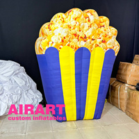 Rangez le ballon gonflable de pop-corn de décoration extérieure pour la publicité, accessoires gonflables géants de boîte de pop-corn