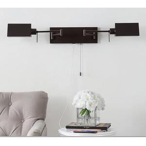 Lampada <span class=keywords><strong>da</strong></span> <span class=keywords><strong>Parete</strong></span> <span class=keywords><strong>a</strong></span> LED con Doppio <span class=keywords><strong>Braccio</strong></span> Orientabile in Ferro, Design Nord Europeo, Controllo <span class=keywords><strong>a</strong></span> Catena, Voltaggio Universale, Ricarica USB per Camera <span class=keywords><strong>da</strong></span> Letto - Product Image 3