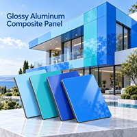 Panneau composite en aluminium brillant 4 mm, taille personnalisée, revêtement FEVE, panneau ACM bronze pour façades architecturales