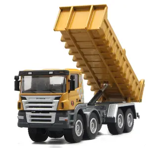 Mainan Mobil Diecast Logam, Mainan Mobil Model Tarik Mundur, Truk Sampah Dump Truck untuk Hadiah Anak Laki-laki