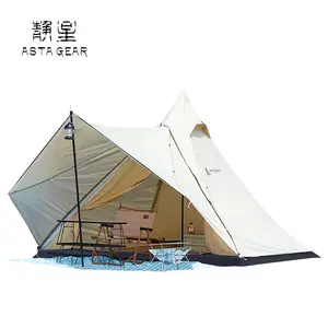 Jingxing Outdoor Camping, Picnic, Leisure, Weatherproof, Sunshade, UV proof, Hexagonal Muyun, Silver Coated Pyramid Tent