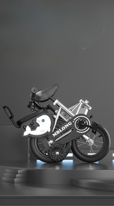 Vélo pliant pour enfants de 12 à 20 pouces, fourche en alliage d'aluminium et acier, frein à disque, vitesse unique, vélo pour enfants, garçons et filles, avec roues d'apprentissage - Product Image 4