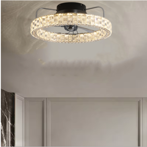 Nouvel arrivage Cacher le ventilateur 3 couleurs changeantes lumière LED lumineuse éclairage en verre pour salon salle à manger lampe d'intérieur - Product Image 2