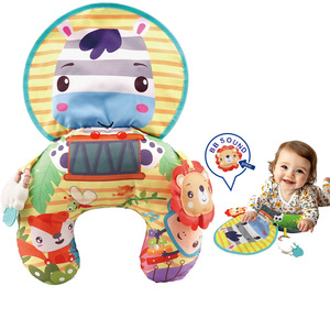 Infant Early Education Toy <b>Animal</b> Theme U Shaped Prone <b>Pillow</b> for Baby Head up Training - Product Image 1