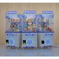 Mini machine à griffes de carnaval personnalisée pour les entreprises - Distributeur de jouets compact, équipement de jeu d'arcade avec accepteur de billets