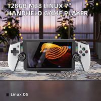 Console de jeu portable TGS 128 Go M28 Linux Emelec, écran tactile 7 pouces, batterie 3000 mAh, jeux vidéo, prise en charge du Wi-Fi 5G, jeux PS2
