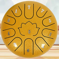 6-inch 11 Tone Steel Tongue Drum Lotus Drummer Disc Beginner Professional Percussion Instrument Suitable for Stage Performances