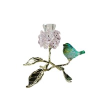 Chandelier en cristal d'art moderne, motif fleur et oiseau, support décoratif pour bougie de table à la maison