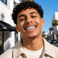 Honordiamond Grillz en Argent Sterling 925 Plaqué Or pour Hommes et Femmes, Ensemble Complet de Moissanite, Bijoux Dentaires Hip Hop Rapper Tendance
