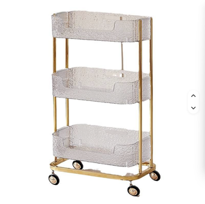 Carrito de Salón Transparente Profesional en Oferta, Estante de Almacenamiento Móvil de Alta Calidad para Salones de Belleza, Almacenamiento Conveniente para Peluquerías - Product Image 1