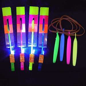 Tirachinas LED Luminoso para Niños, Juguete de Exterior con Flecha de Goma Voladora, Tirachinas con Luz, Juguete Volador de Bambú con Forma de Libélula - Product Image 5