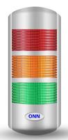 Menara Lampu Sinyal ONN Buatan Pabrik, Terpasang di Dinding, 3 Lapis, 3 Warna Lampu Peringatan RYG dengan Buzzer DC/AC
