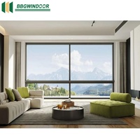 Ventanas Corredizas de Aluminio con Aislamiento Térmico, Diseño Moderno, Resistentes al Viento, con Pantalla de Acero Inoxidable Horizontal y Vidrio Insonorizado Lukliving